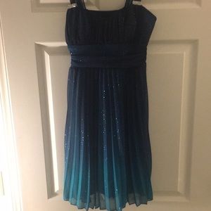 Macy’s Blue/Teal Ombré sparkled dress